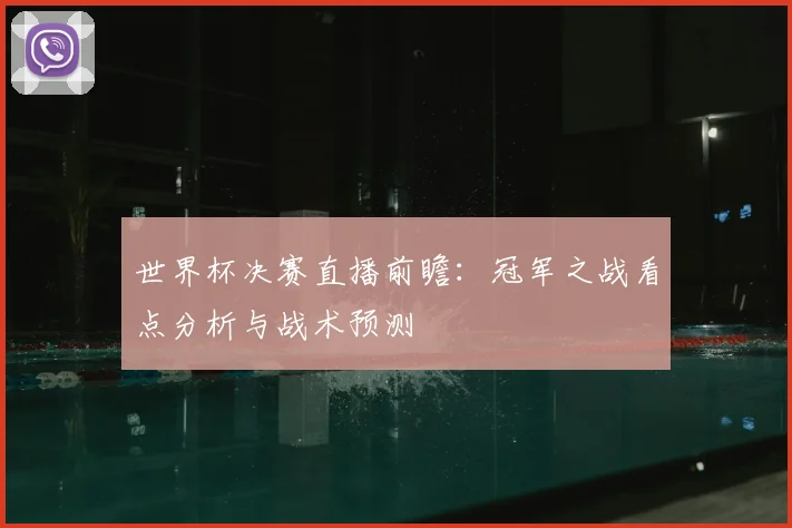 世界杯决赛直播前瞻：冠军之战看点分析与战术预测